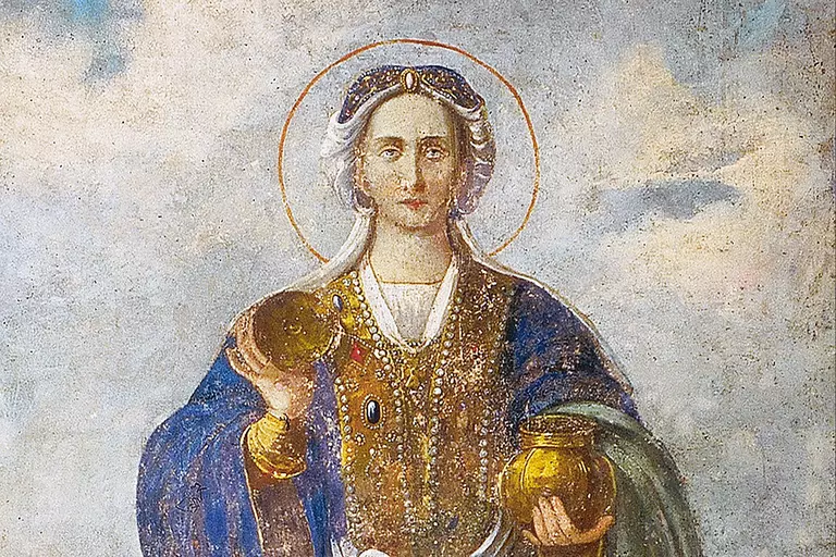 Saint Olga, Princess of Kiev (ancient fresco)