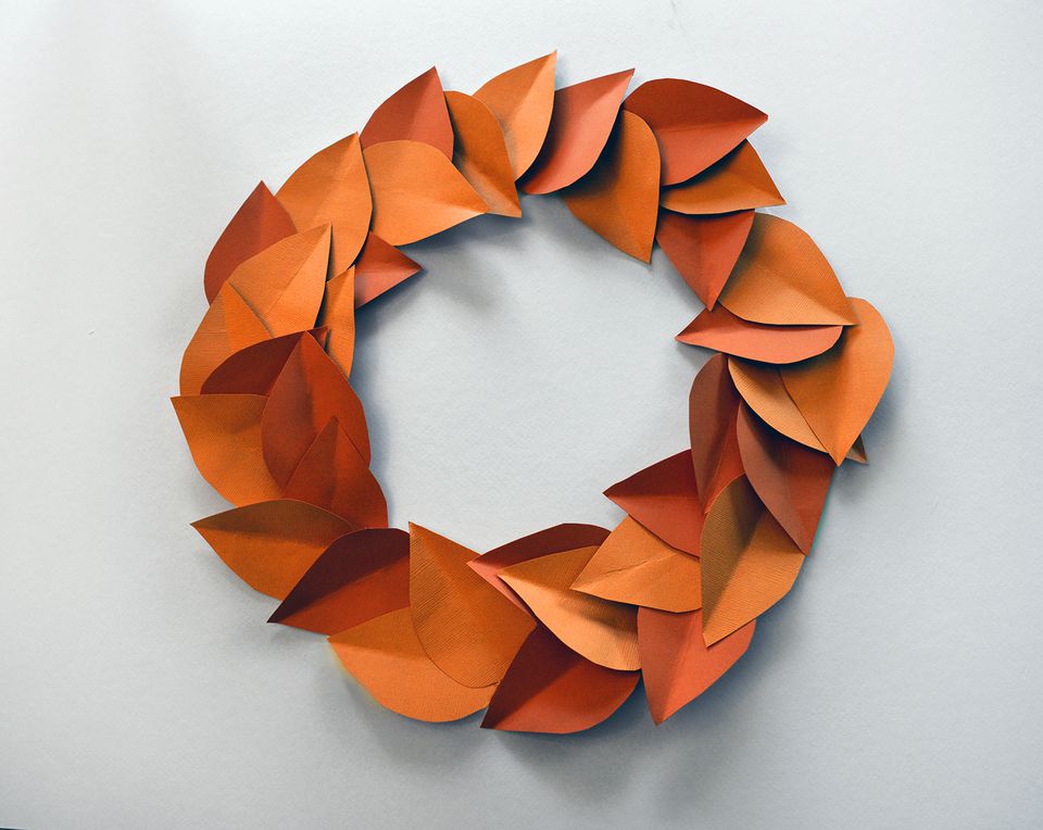 Easy DIY Paper Leaf Wreath