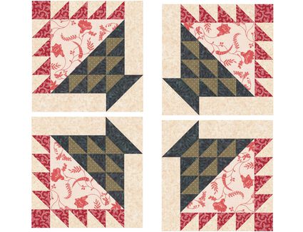 Download Easy 12" House Quilt Block Pattern