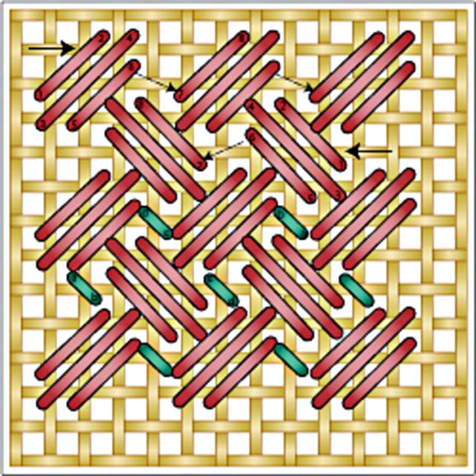 Teach Yourself Criss-Cross Hungarian Needlepoint Stitch