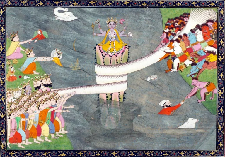 A depiction of the turtle avatar of Vishnu