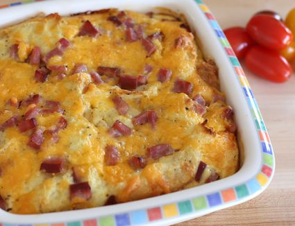 Hash Browns and Egg Breakfast Casserole with Ham