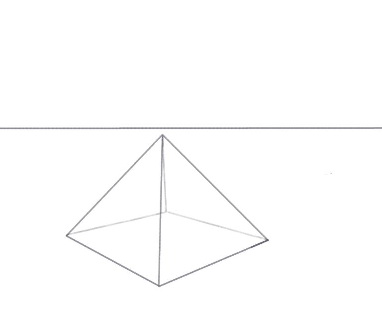 How to draw a pyramid in 3d