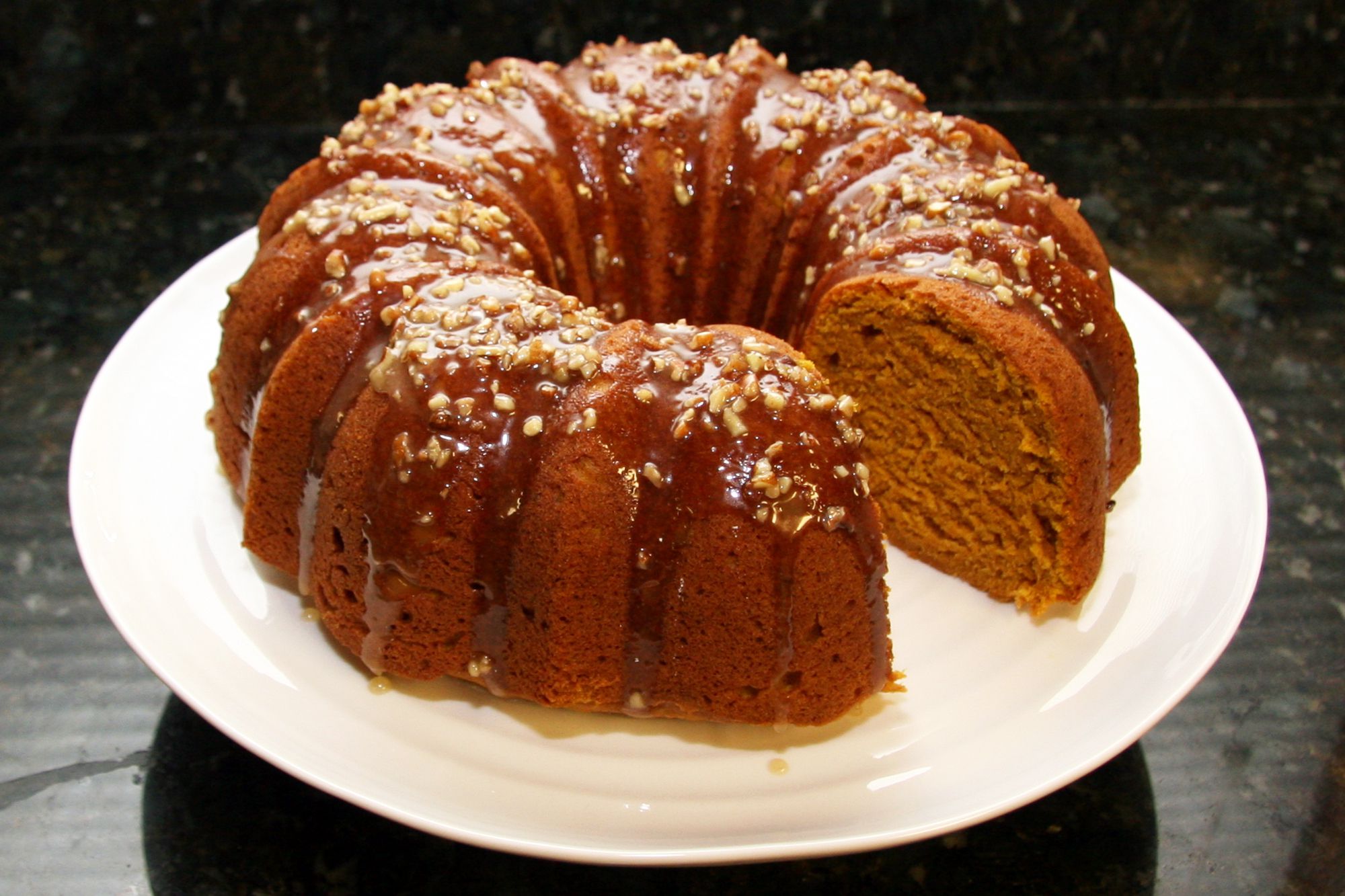 Pumpkin Pound Cake Recipe With Maple Pecan Glaze