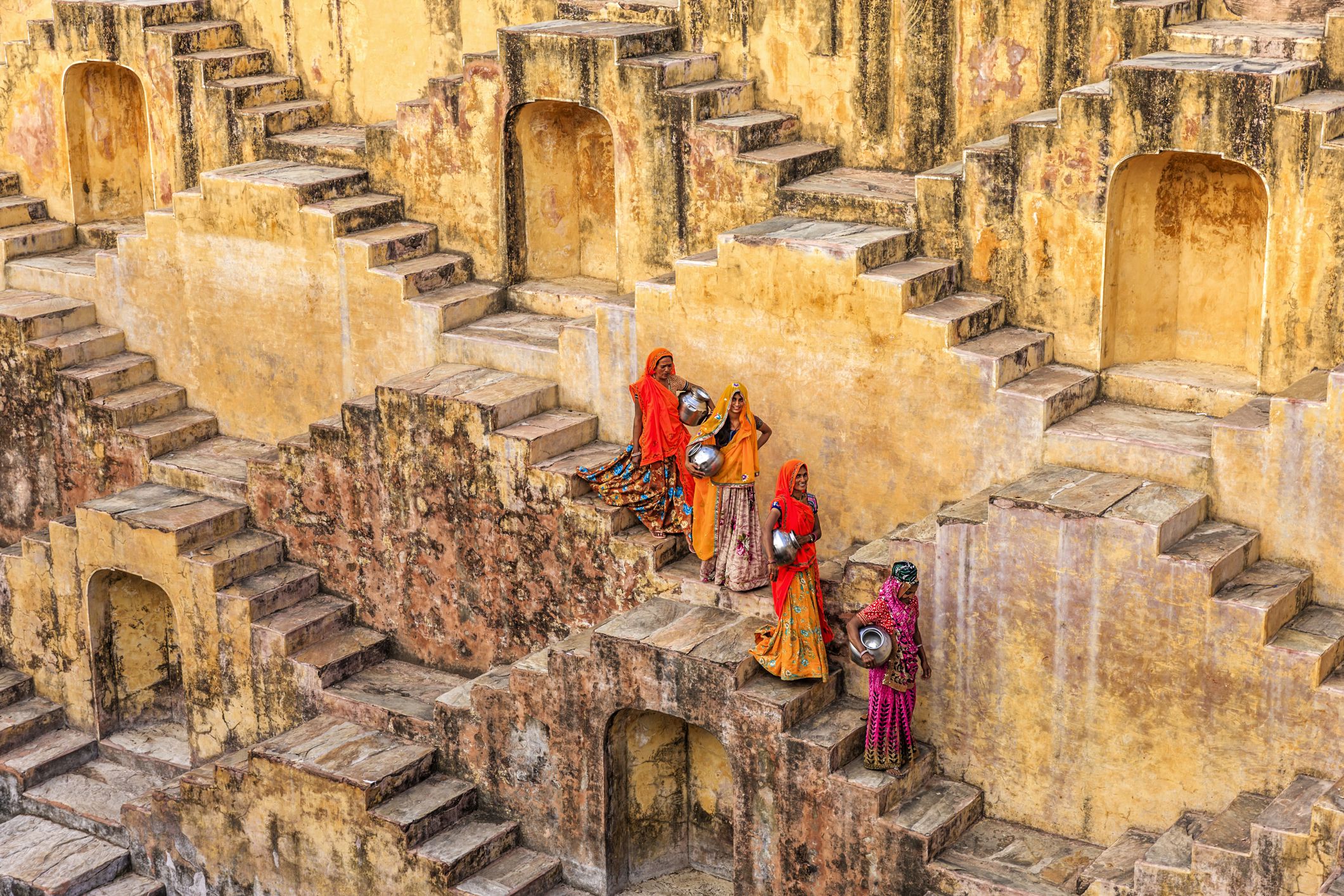 Detail of Chand Baori, Abhaneri, Rajasthan, India без смс