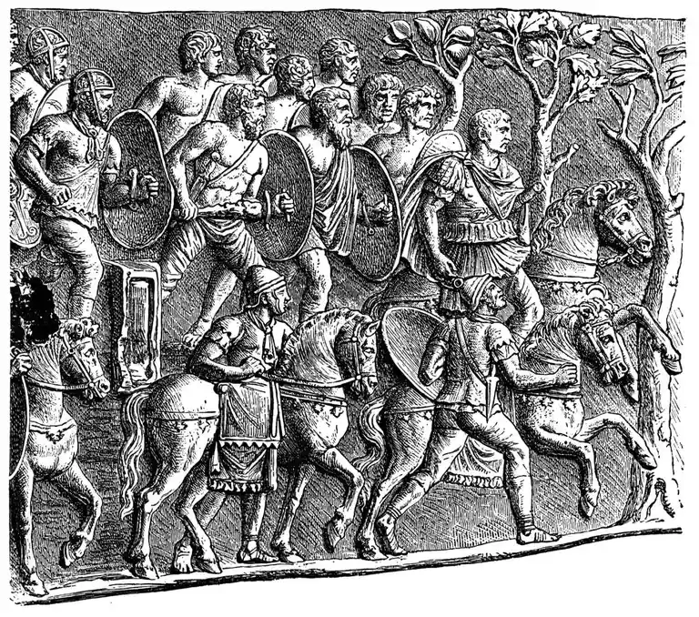 Trajan and Germanic Soldiers