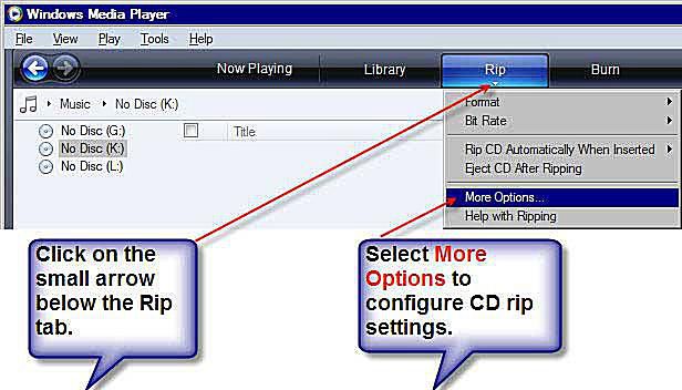 How To Rip Music From CDs Using Windows Media Player 11