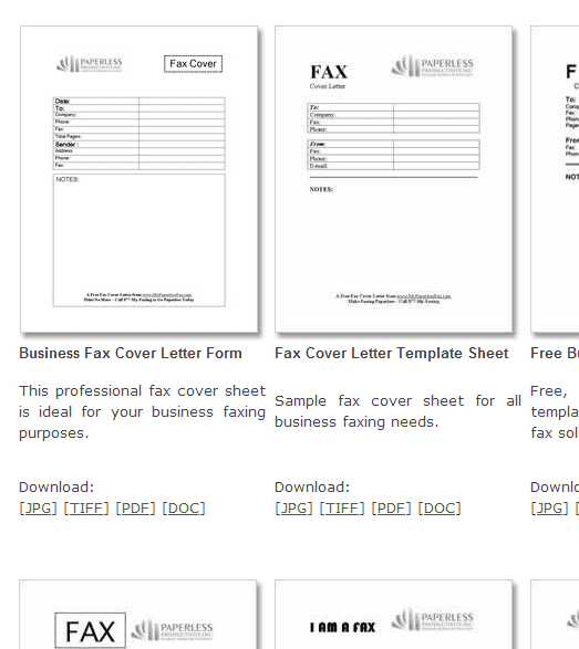 free fax cover sheet templates