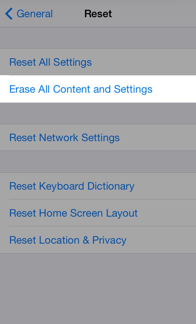 set iphone to factory settings