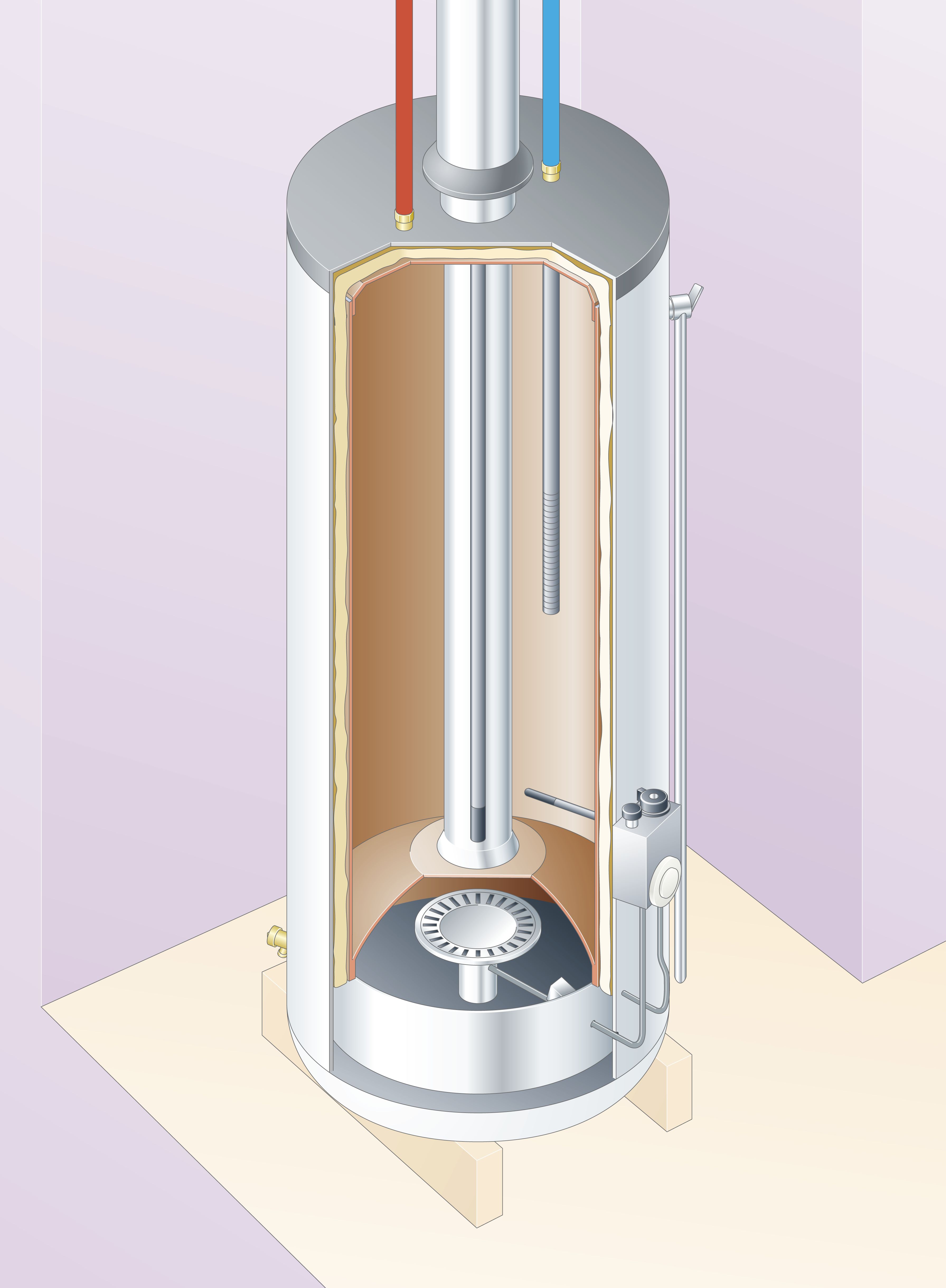 Anatomy of a Tank Type Gas Water Heater