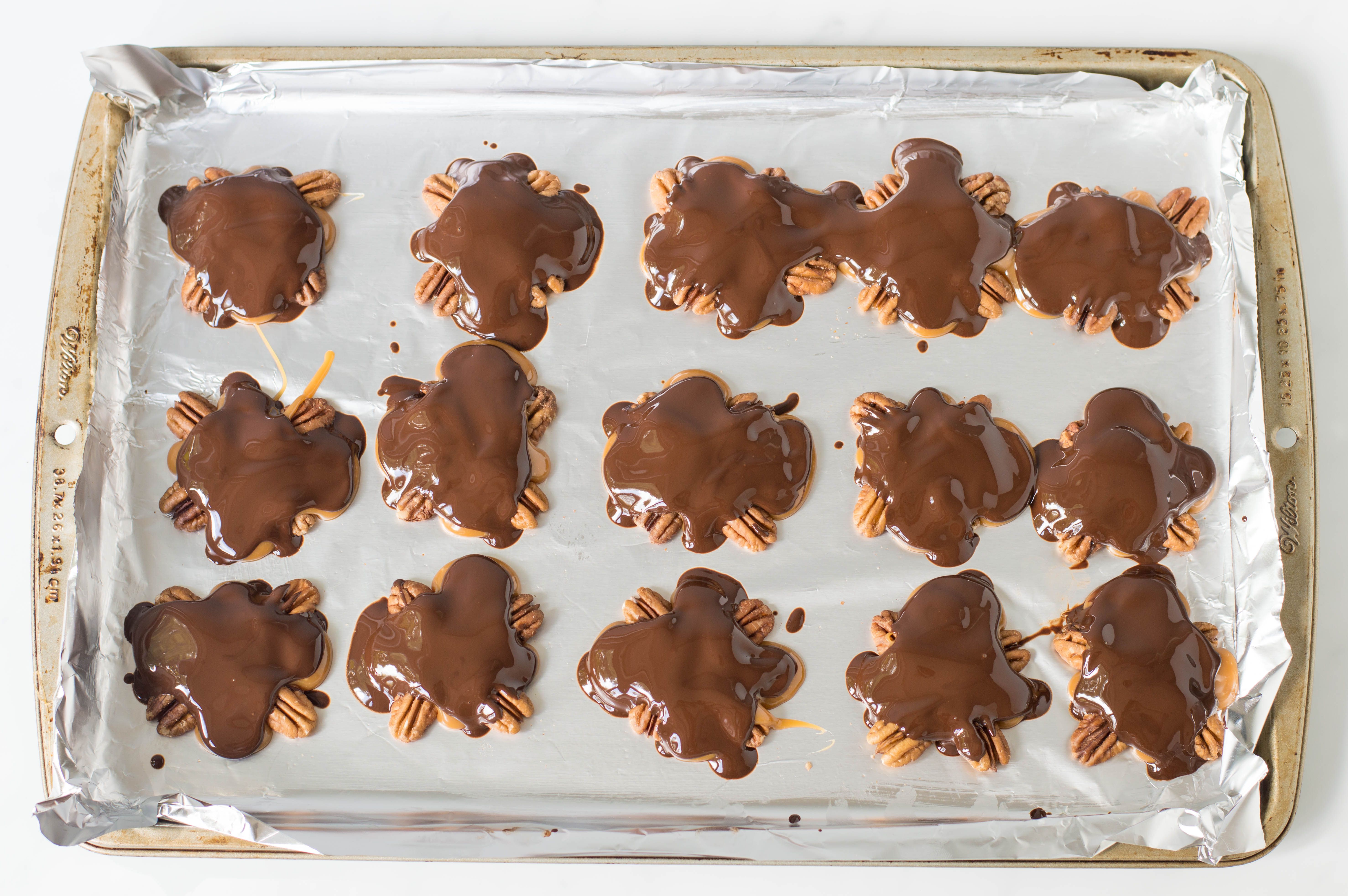 Homemade Turtle Candy With Pecans And Caramel