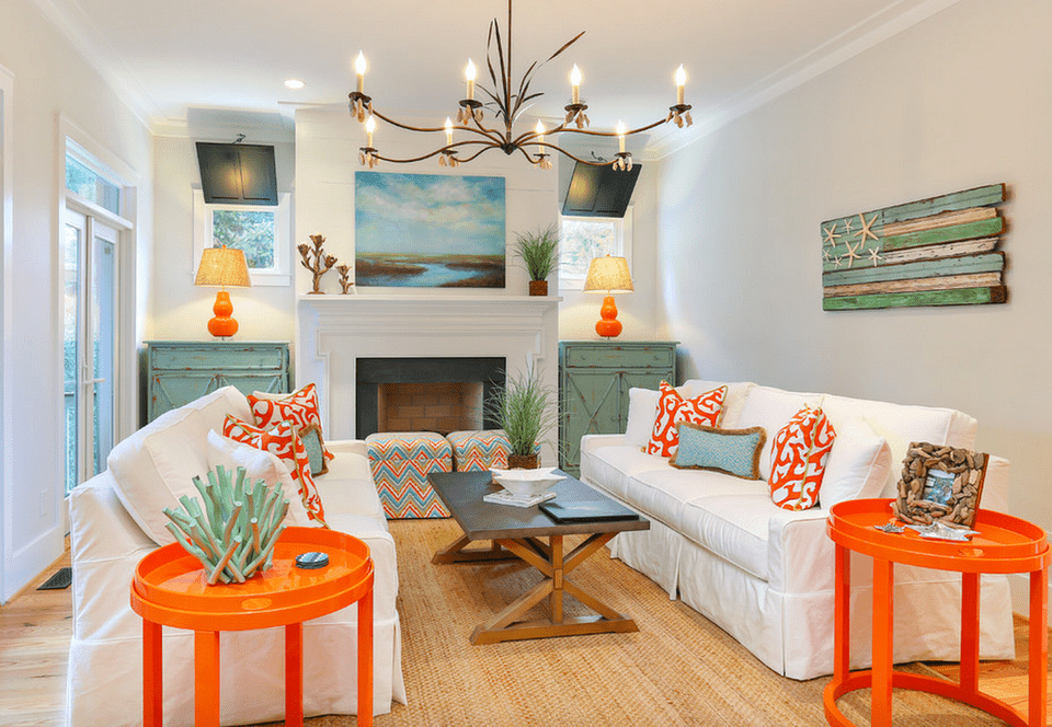 modern beach front living room