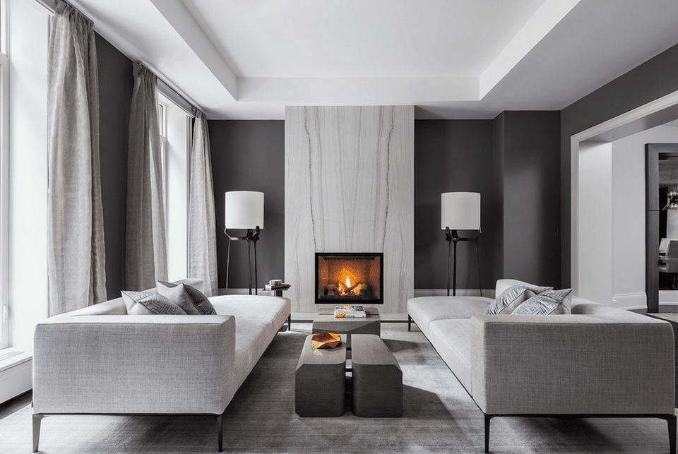 Modern Black And Grey Living Room Ideas - Grey Living Room Walls