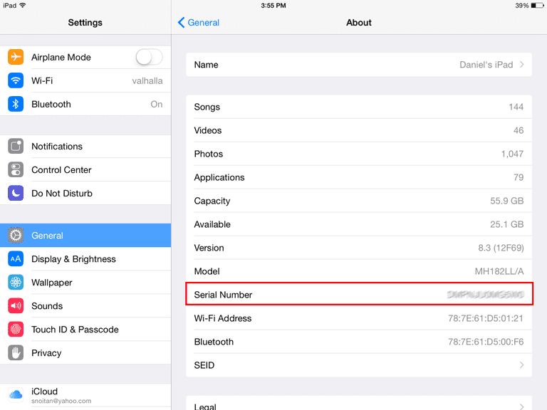 How to Find Your iPad's Serial Number