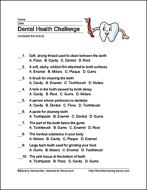 Dental Health Word Search Printables