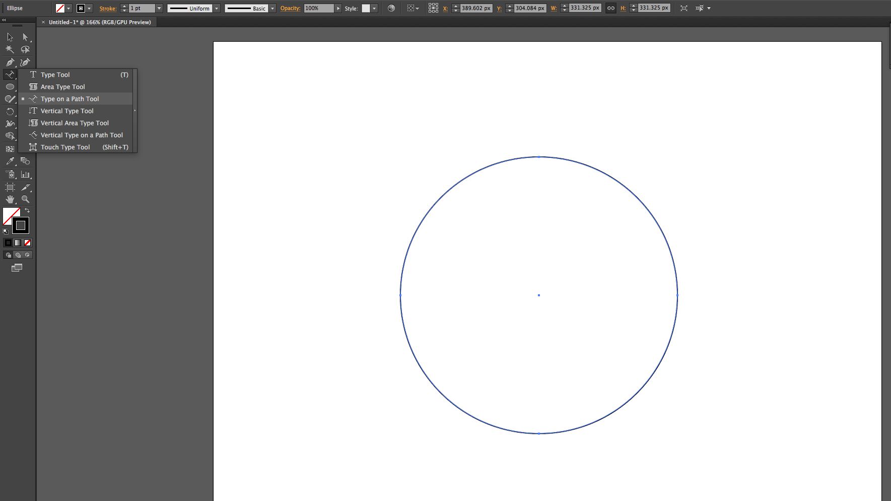 Use Type on a Path in Illustrator for Text in a Circle