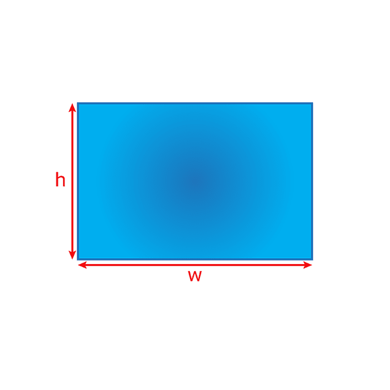 area of a rectangle formula distance