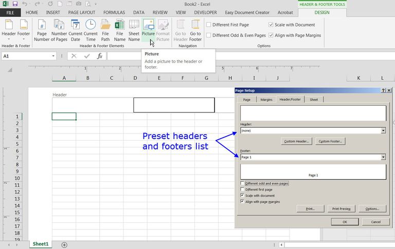 Add Headers And Footers To Excel Worksheets 4890
