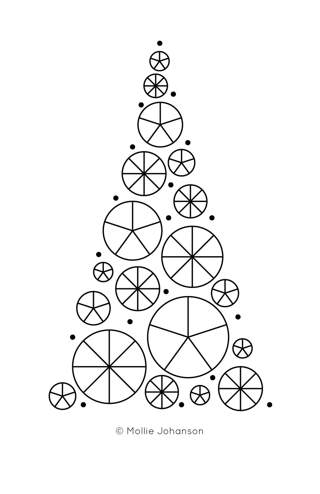 FREE PDF Christmas tree pattern - hand embroidery for beginners 