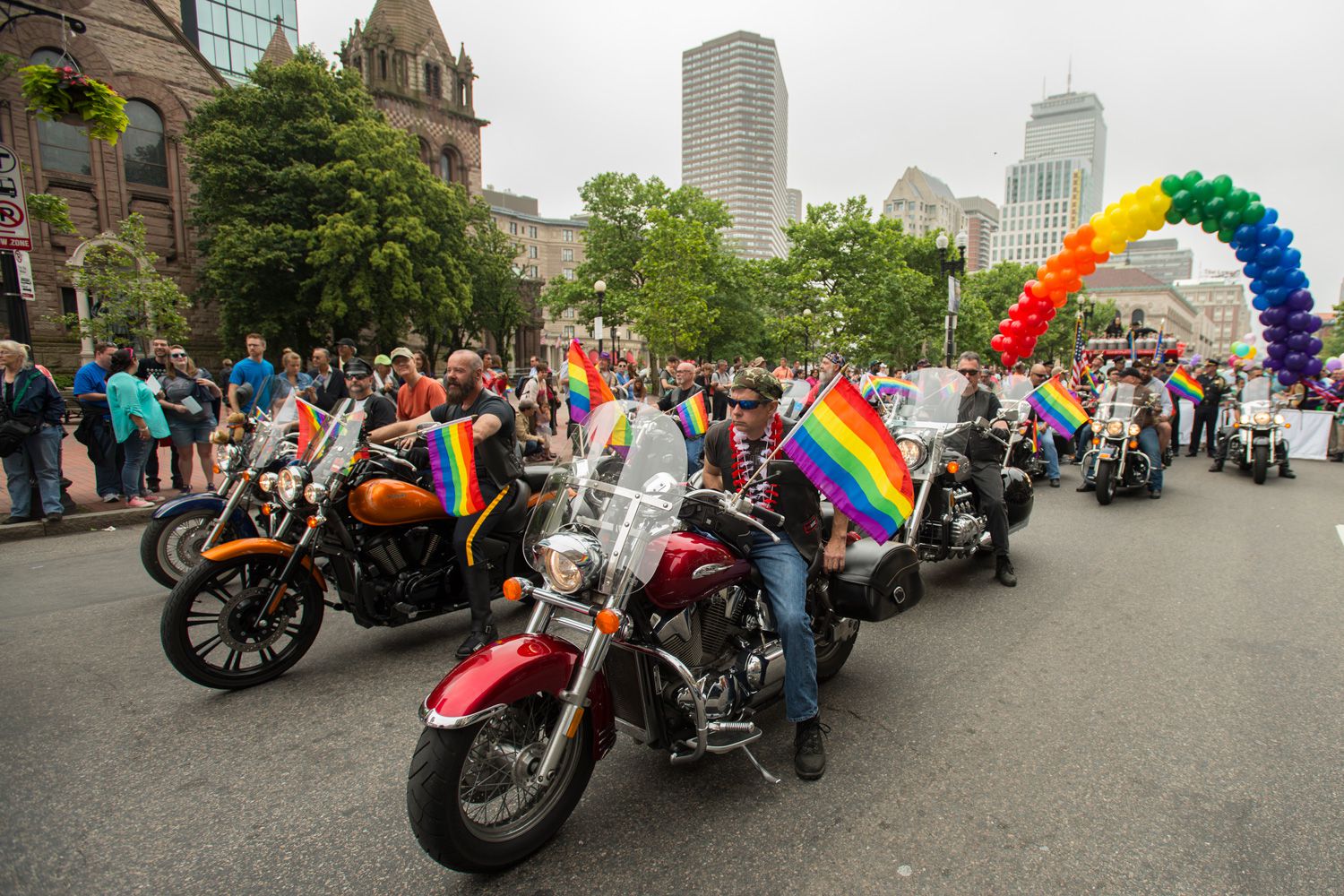 boston gay pride flag raising