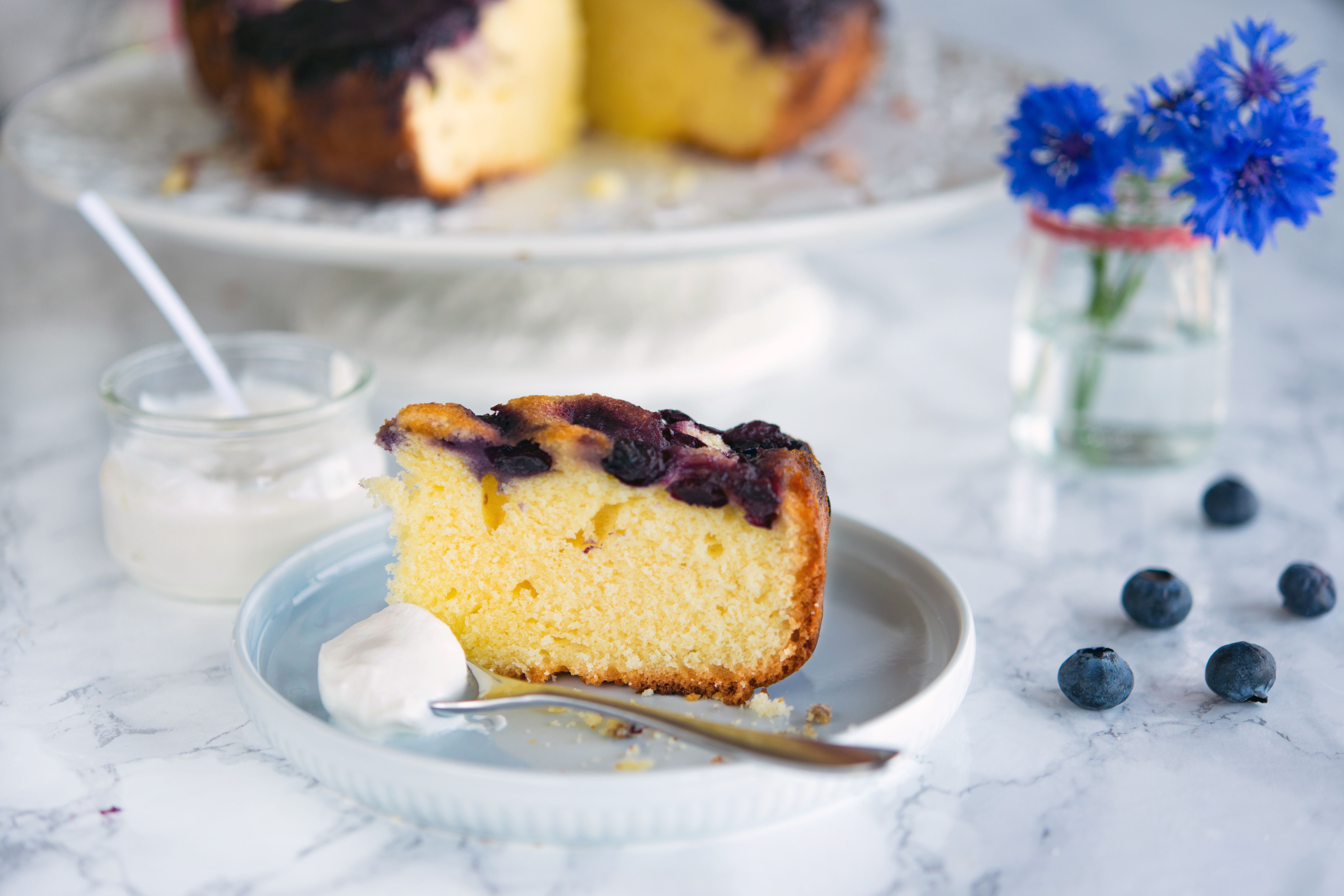 Blueberry and Lemon Upside-Down Cake