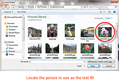 Insert a Picture Inside the Text on a PowerPoint Slide