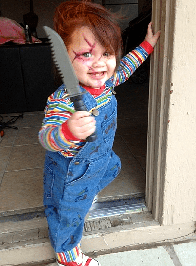 Image of funny baby in costume