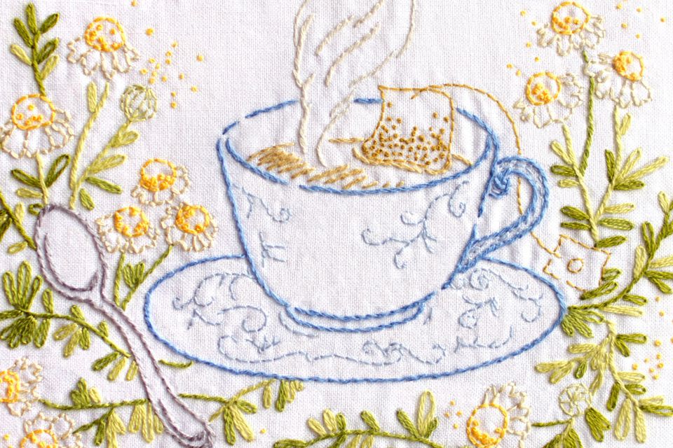 Download 10 Teacup Inspired Hand Embroidery Patterns