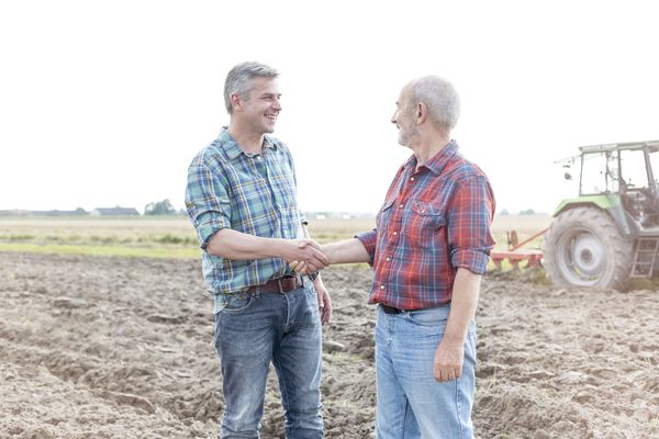 Farmers shaking hands