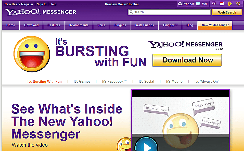 yahoo messenger instant message