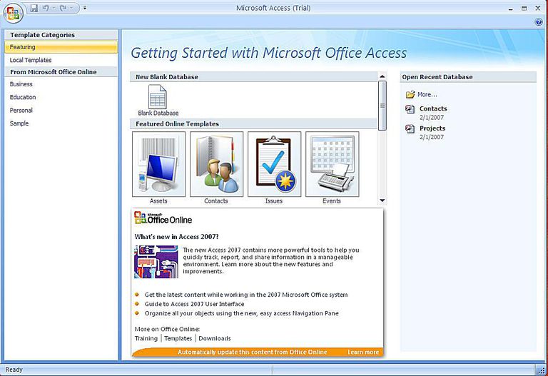 Как установить microsoft access 2007 для windows 7