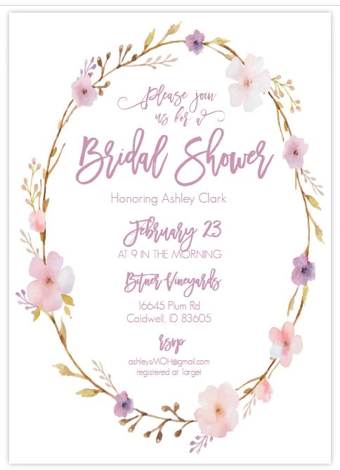 Free Printable Bridal Shower Invitations With Style