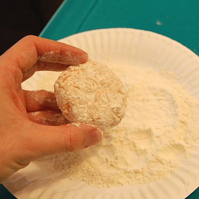 dredge flour cooking term